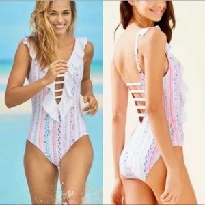 NWT Lilly Pulitzer Carmen One Piece Seastripe Sz 6